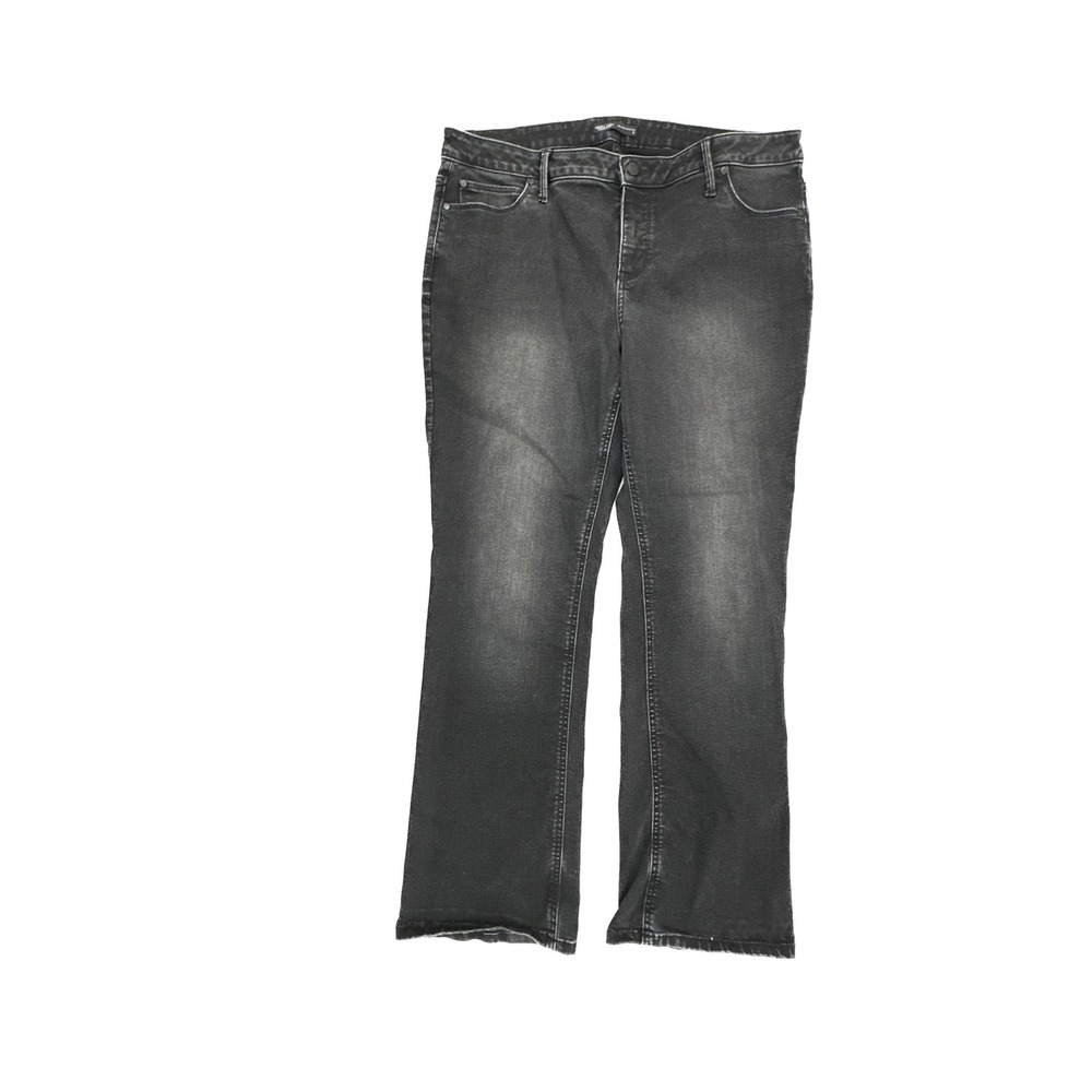 Simply Vera Vera Wang Womens Black Mid Rise Bootcut Jeans Size 18 Faded Wash
